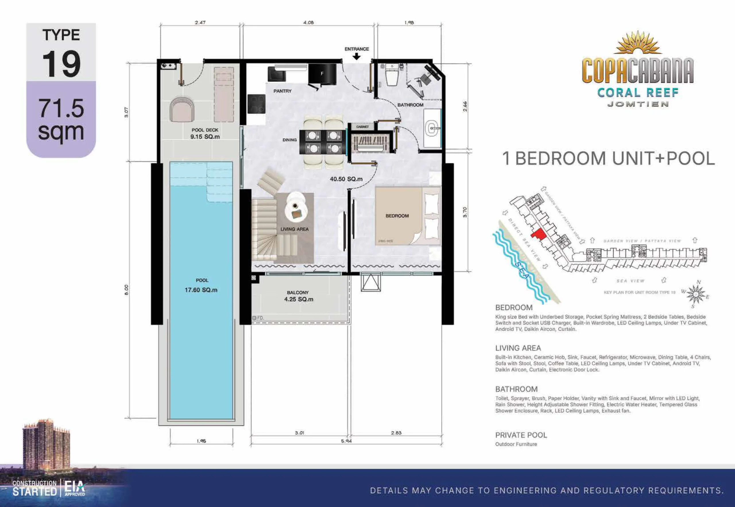 Copacabana Coral Reef 1 BEDROOM + POOL