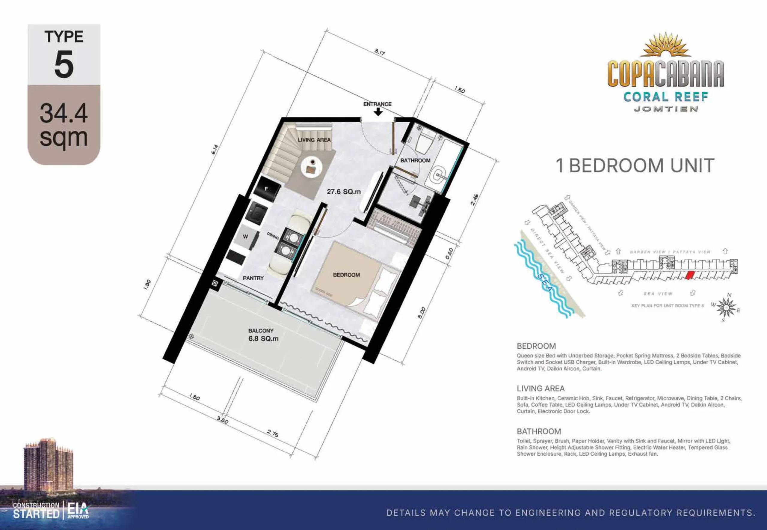 Copacabana Coral Reef 1 BEDROOM