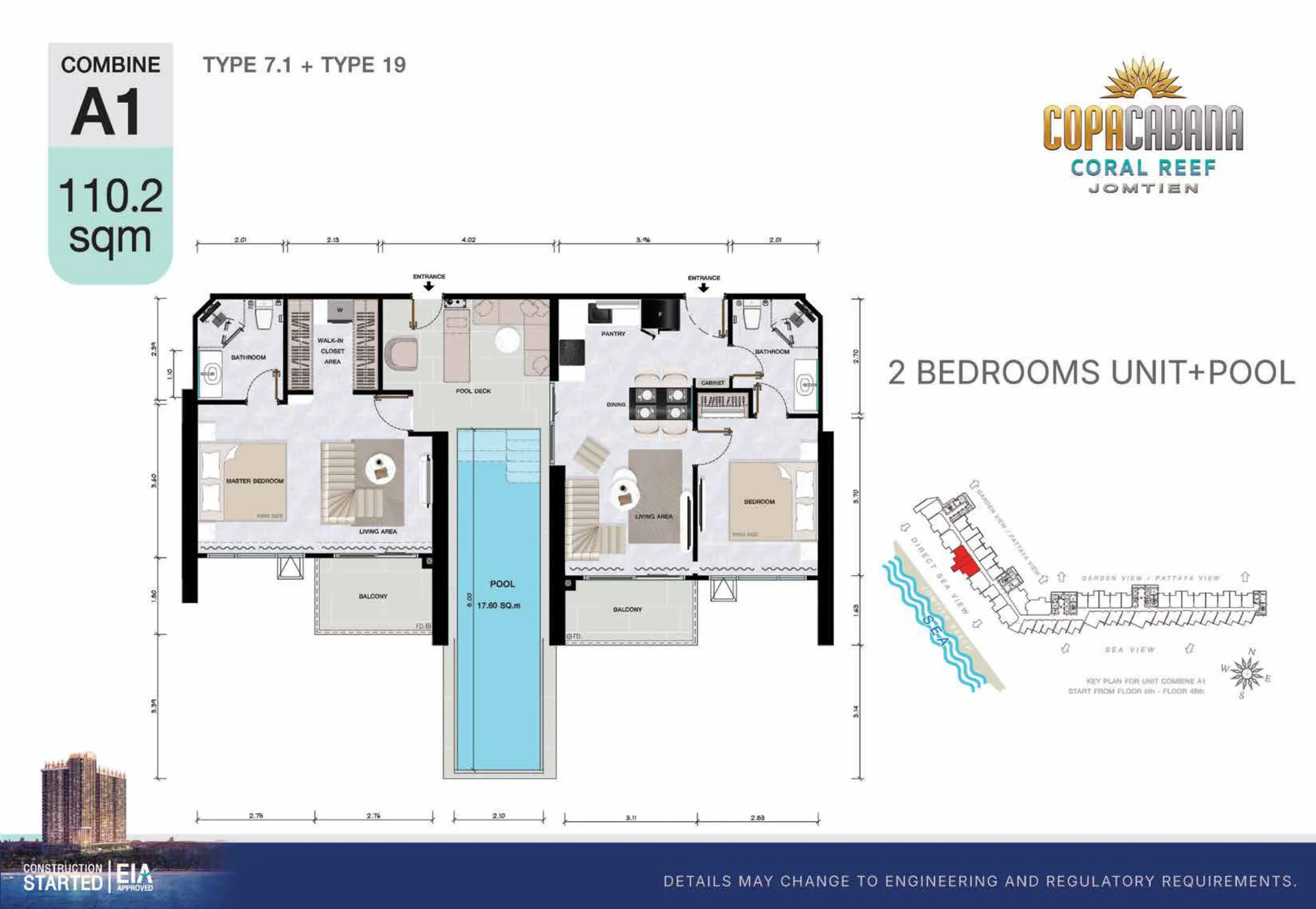 Copacabana Coral Reef 2 BEDROOMS + POOL