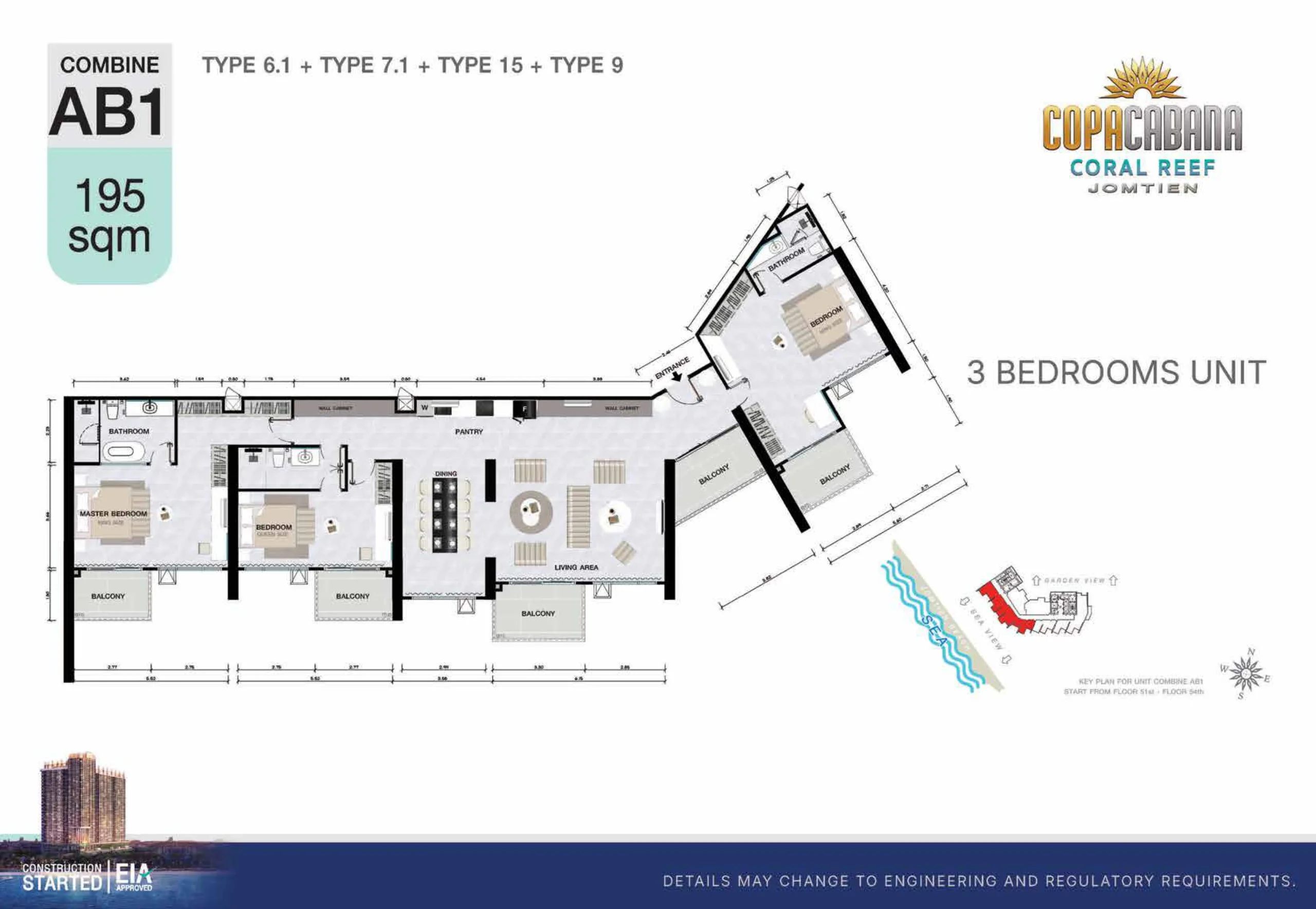 Copacabana Coral Reef 3 BEDROOMS